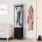 3-Tier Heavy Duty Coat Rack with 2 Fabric Drawers | Black Freestanding Garment Organizer for Bedroom/Entryway | 80lb Capacity Steel Frame & Rust-Proof Design